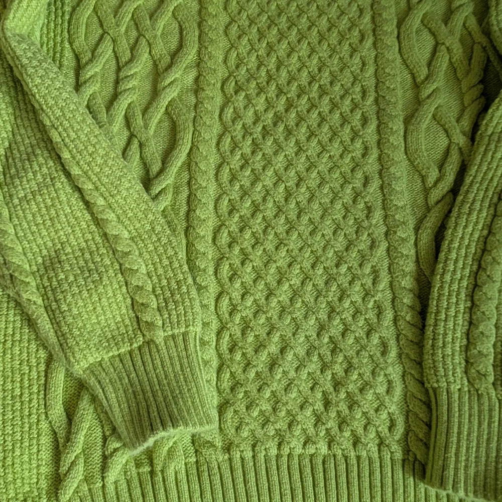 PRICE DROP!! Sunday Best Lime Green Knit Sweater - Picture 2 of 6
